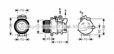 AVA QUALITY COOLING msk429 -  Компрессор, кондиционер